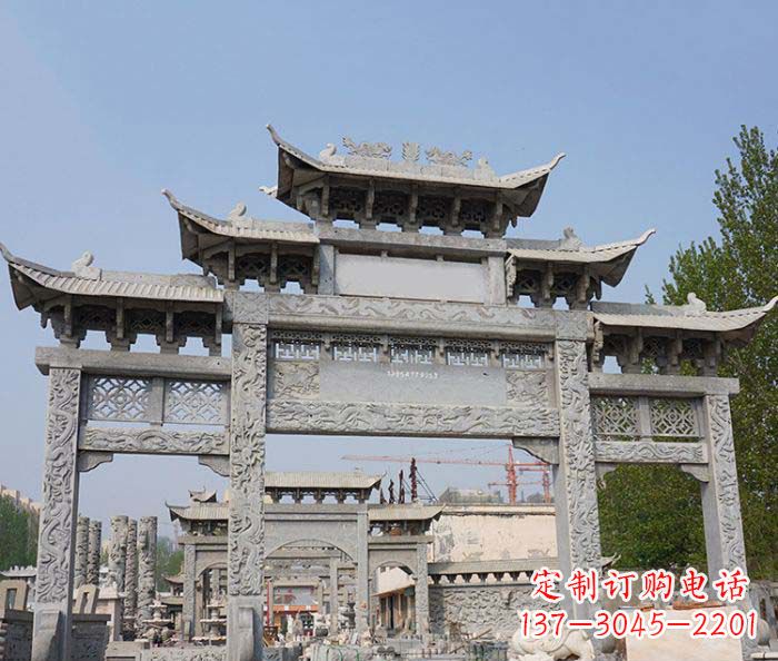 宁波大理石牌坊雕塑传承中国古典文化