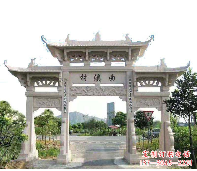 宁波精美牌坊雕塑——村庄的艺术瑰宝