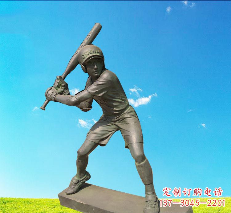 宁波棒球雕塑传承美国传统文化