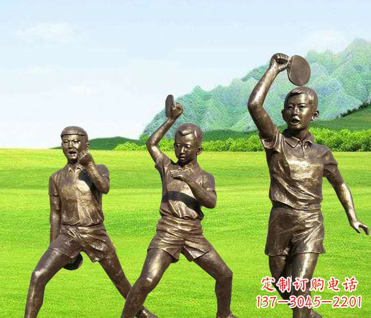 宁波乒乓球雕塑激发运动热情