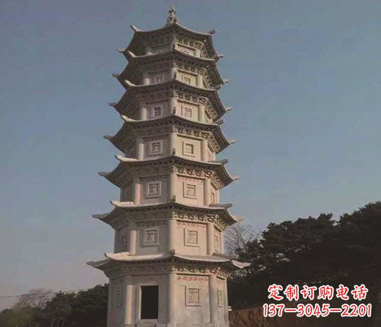 宁波大理石宝塔园林景观石雕
