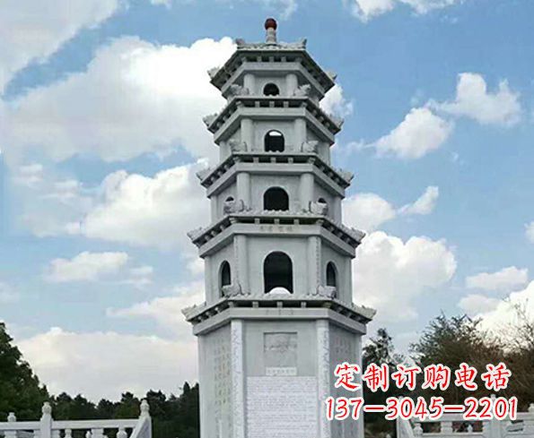 宁波大理石宝塔园林景观石雕 (3)