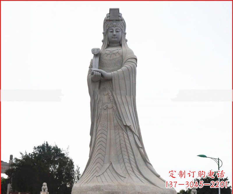 宁波大理石大型妈祖神像雕塑