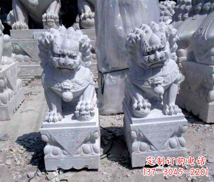 宁波大理石仿古石狮子