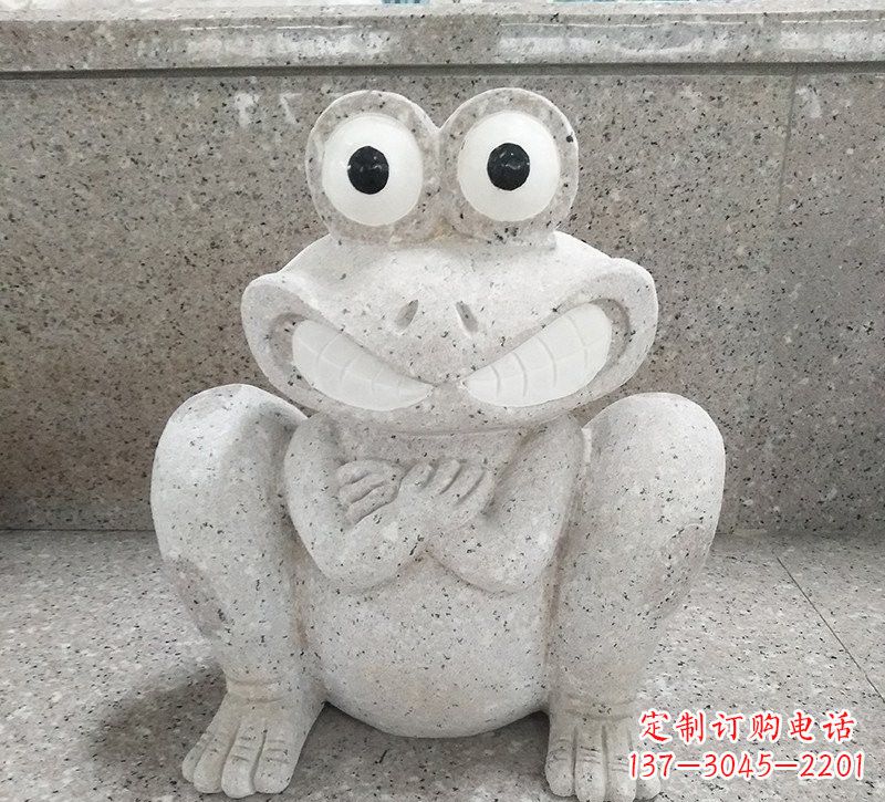 宁波大理石公园精美青蛙雕塑