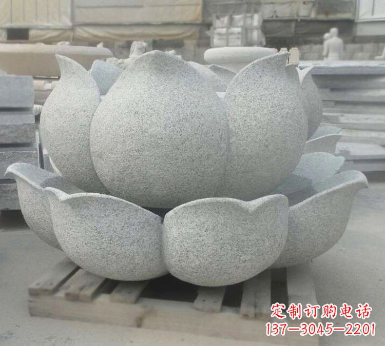 宁波高雅精美的大理石公园莲花喷泉雕塑