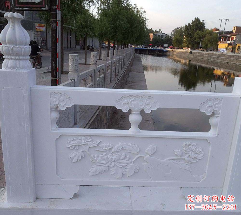 宁波大理石荷花栏板雕塑