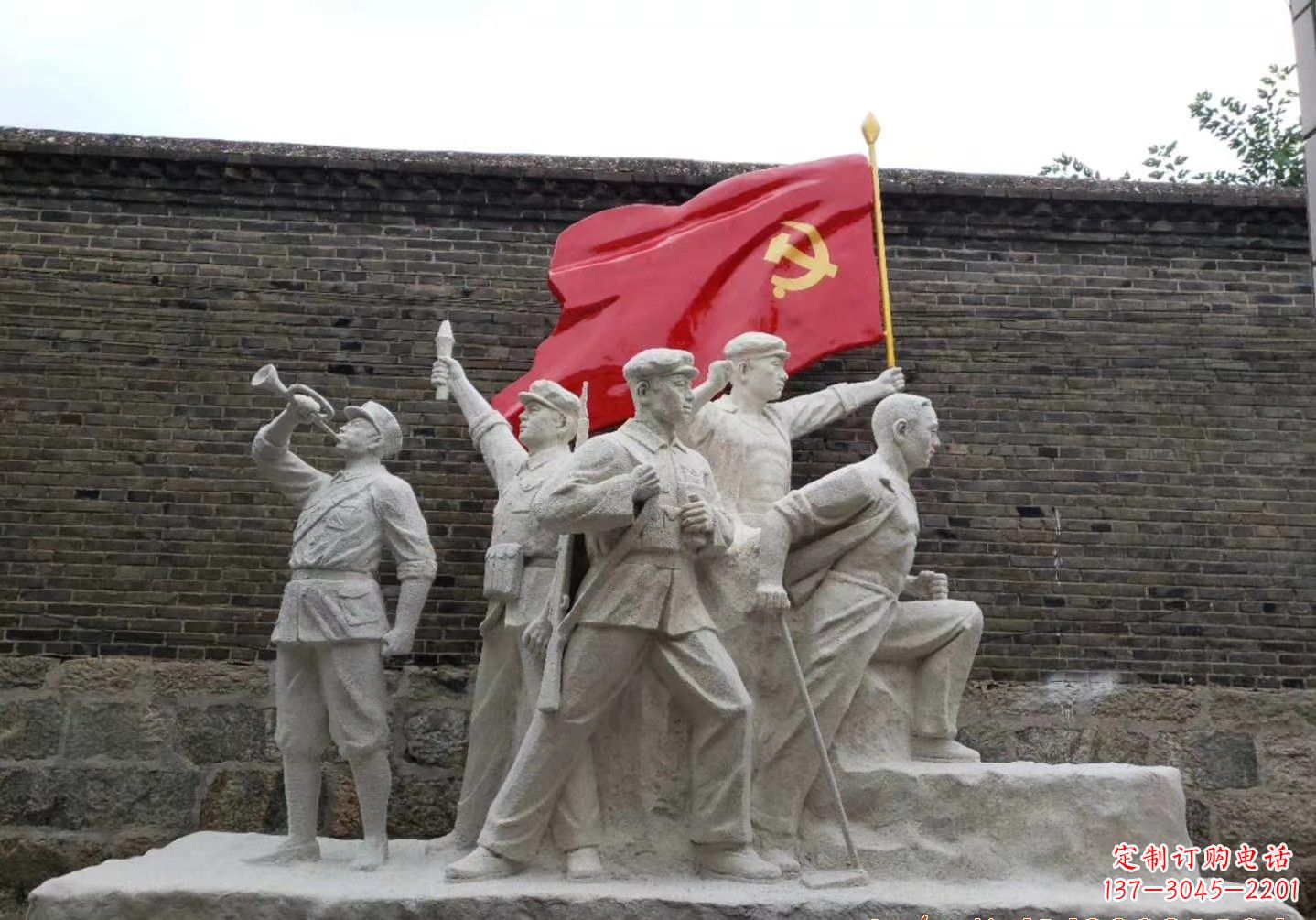 宁波红军雕塑把热血革命历史永久留存