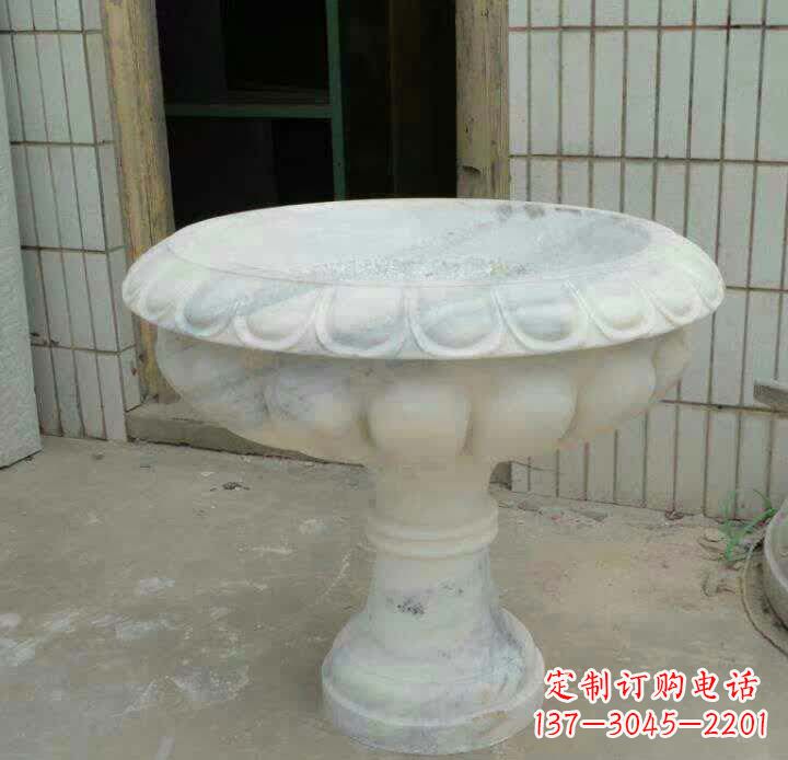宁波大理石花盆雕塑精美绝伦,艺术风采