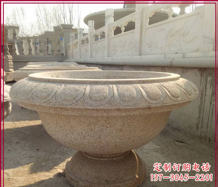 宁波大理石花盆雕塑