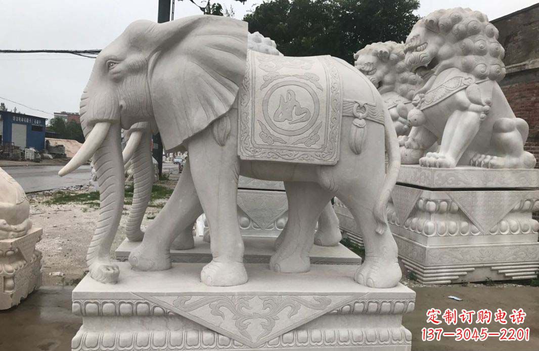 宁波大理石大象雕塑