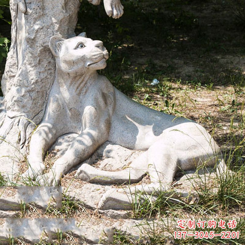 宁波风采灵动的大理石金钱豹雕塑