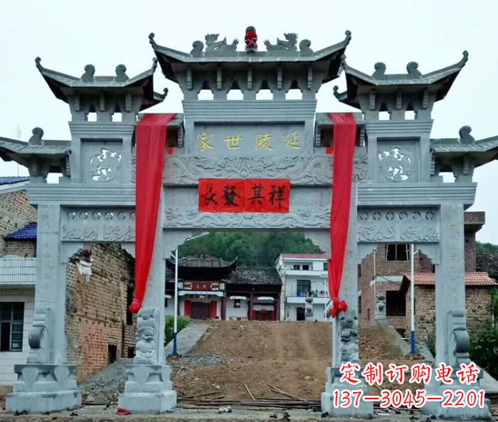 宁波精美大理石牌坊雕塑