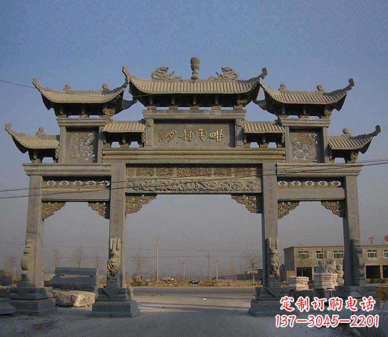 宁波大理石牌楼雕塑定制