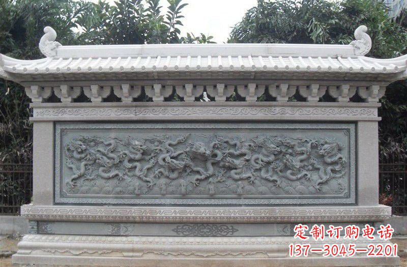 宁波大理石九龙壁雕塑