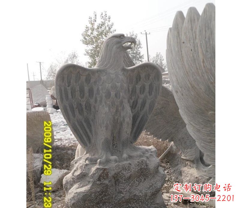宁波大理石老鹰雕塑,高贵雄威气势