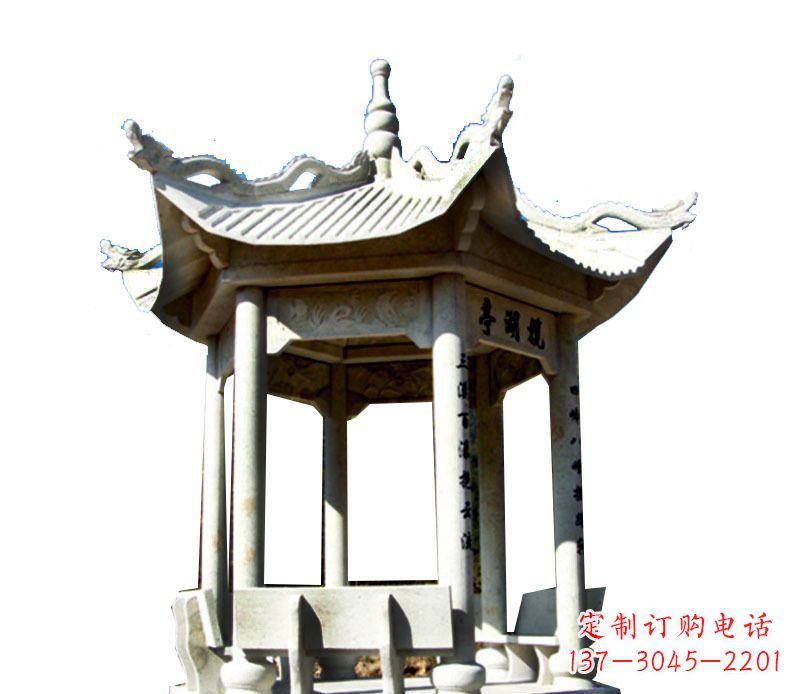 宁波大理石凉亭石雕,历史韵味浓郁