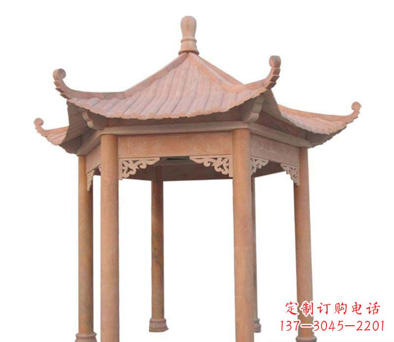 宁波大理石六角凉亭