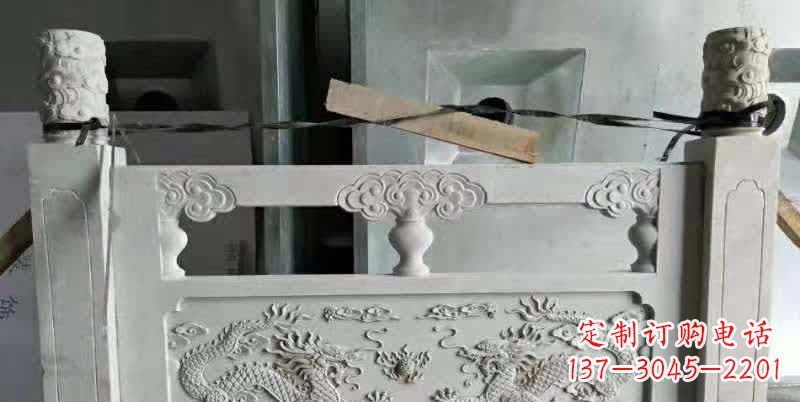 宁波大理石龙浮雕栏板1