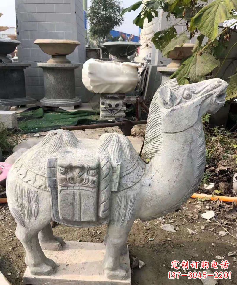 宁波精美大理石骆驼雕塑