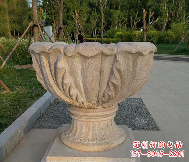 宁波大理石欧式花钵小区花盆石雕