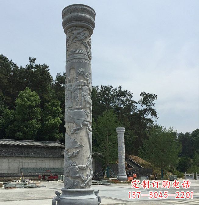 宁波大理石龙柱雕塑