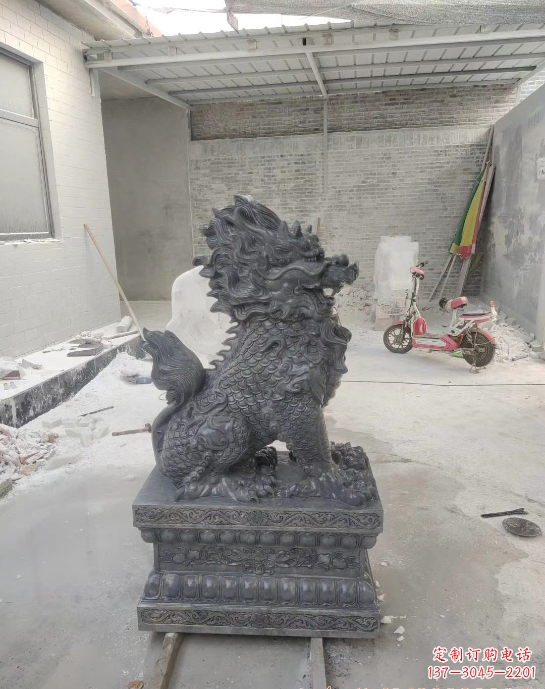 宁波传世工艺大理石麒麟雕塑