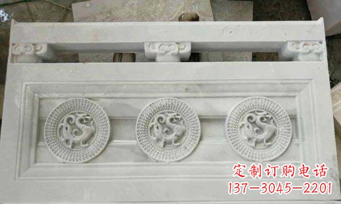 宁波精美青龙石浮雕栏板雕塑