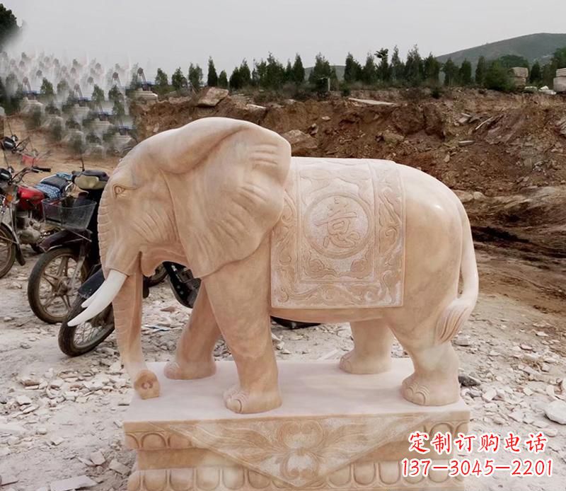 宁波优雅大象大理石雕塑