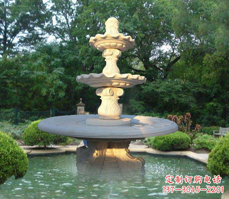 宁波大理石三层喷泉雕塑