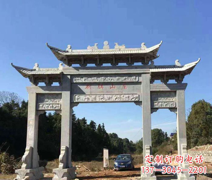 宁波精美石雕牌坊雕塑