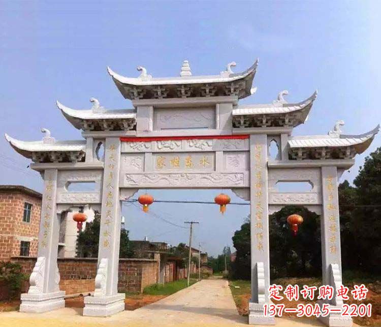 宁波大理石牌坊石雕