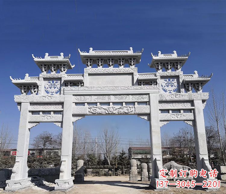 宁波特色大理石牌坊石雕