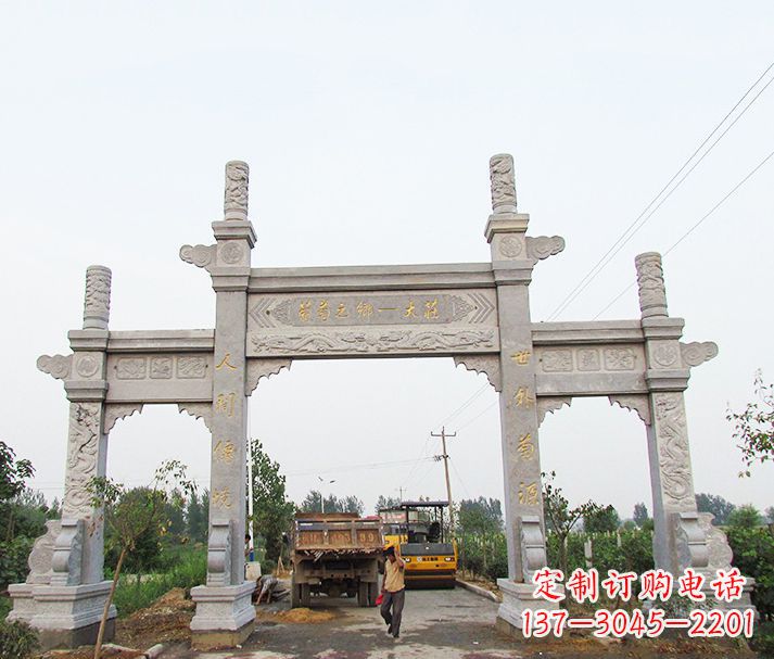 宁波大理石牌坊石雕,艺术精髓永不凋零