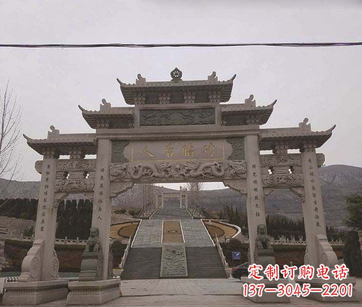 宁波大理石牌坊石雕,精美别致,艺术魅力无限