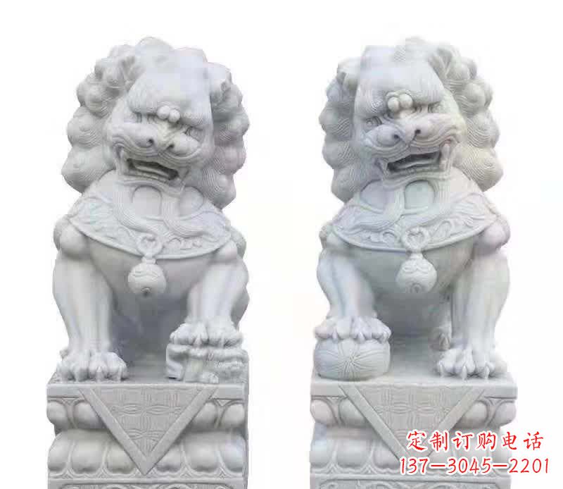宁波大理石狮子雕塑震撼视觉、传承文化