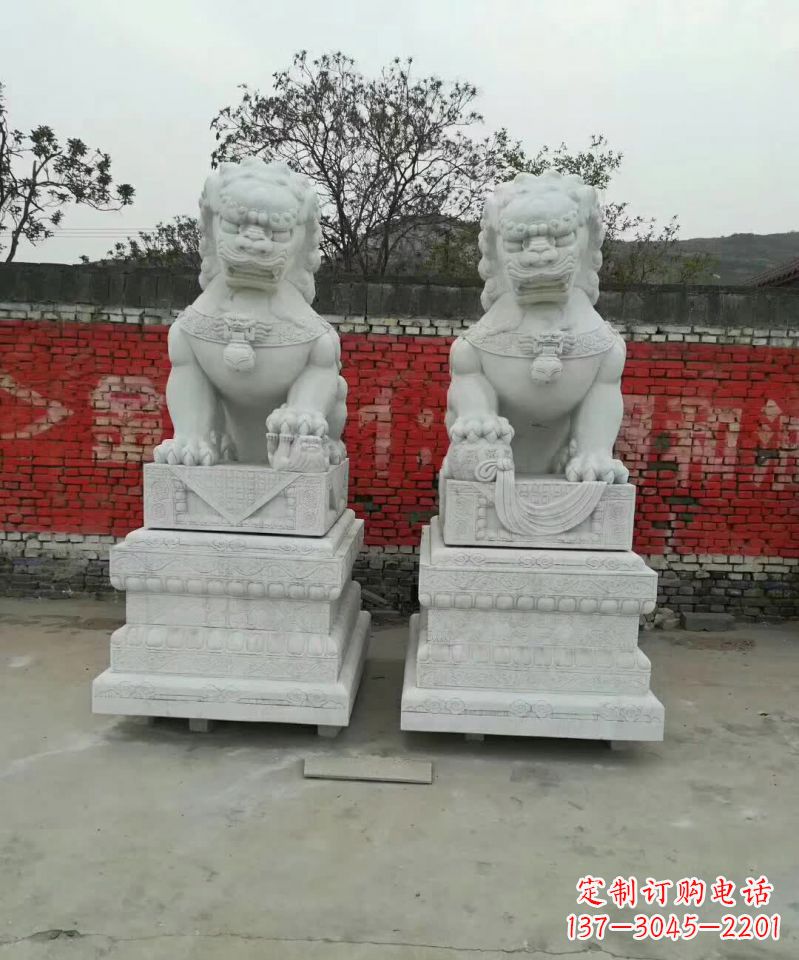 宁波大理石狮子雕塑,精致而壮观