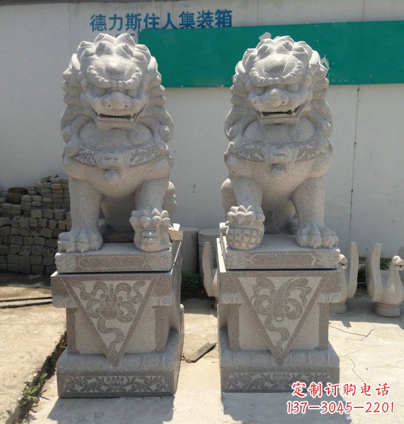 宁波精致大理石狮子雕塑