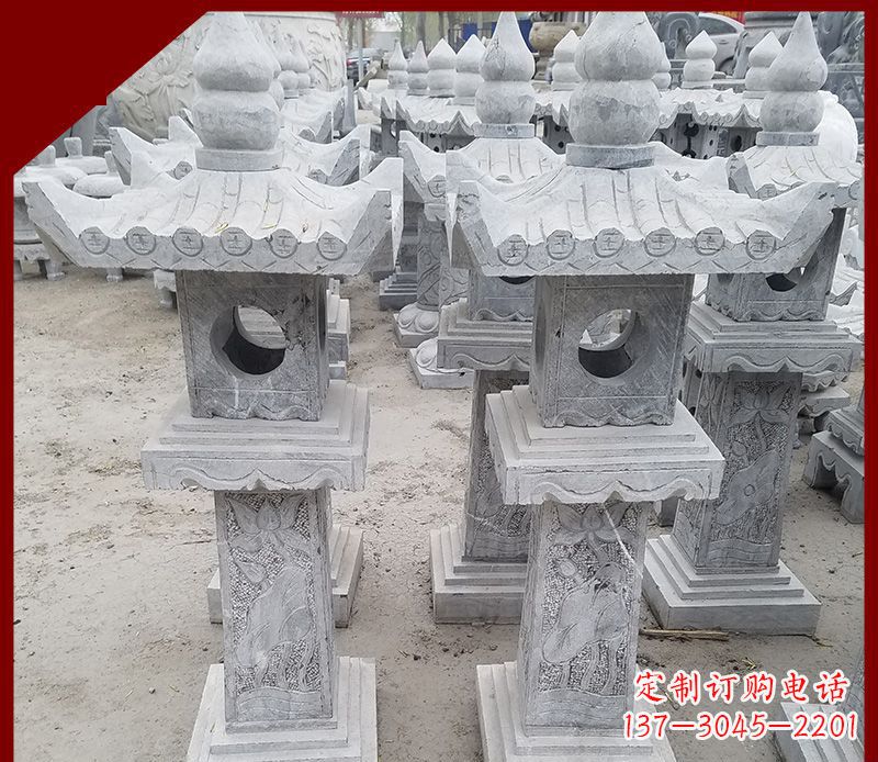 宁波精美大理石石灯笼雕塑