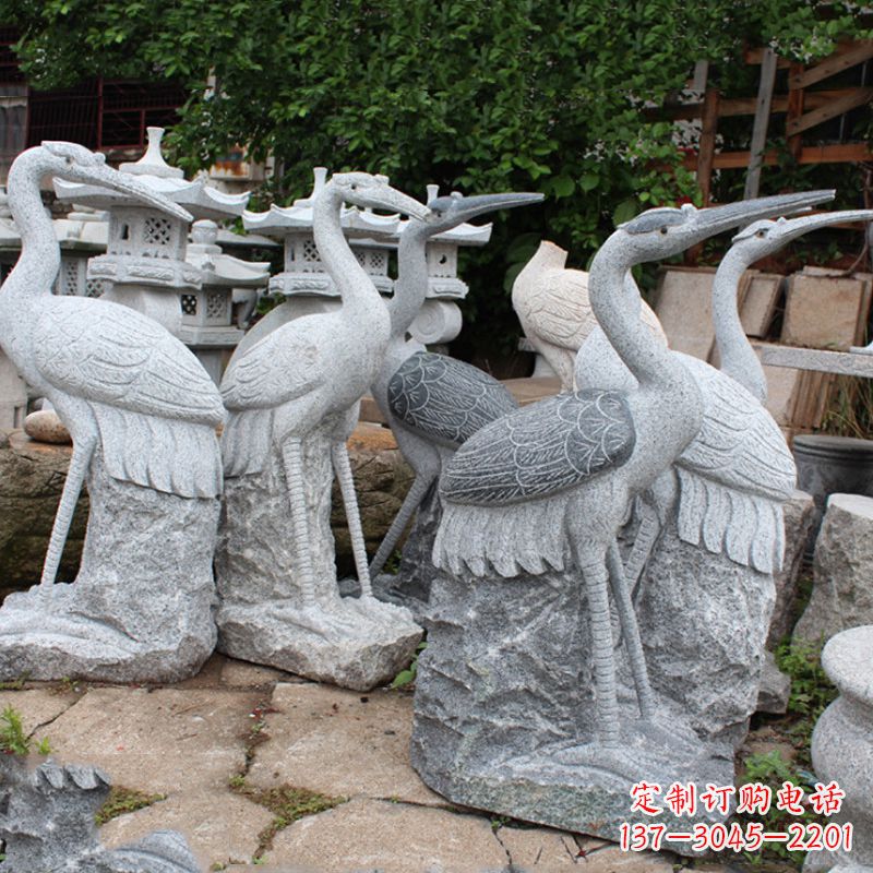 宁波精美大理石仙鹤雕塑