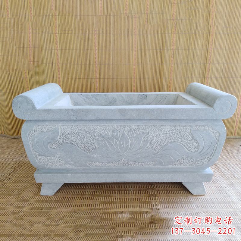 宁波精美大理石石雕香炉雕塑