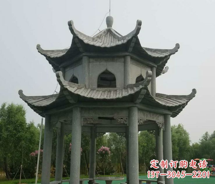 宁波精美大理石凉亭石雕
