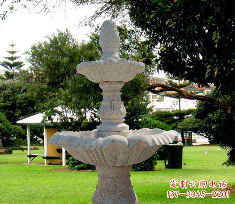 宁波大理石双层喷泉公园石雕