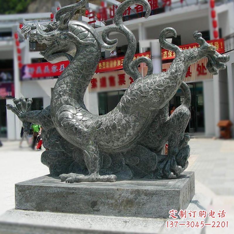 宁波传统的象征——大理石青龙雕塑