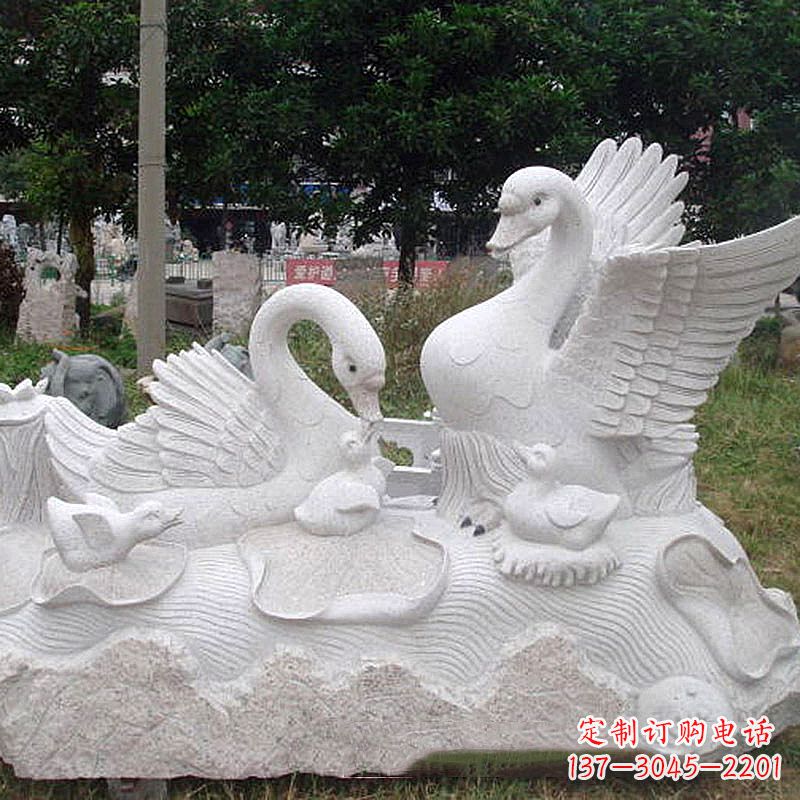 宁波大理石天鹅精美雕塑