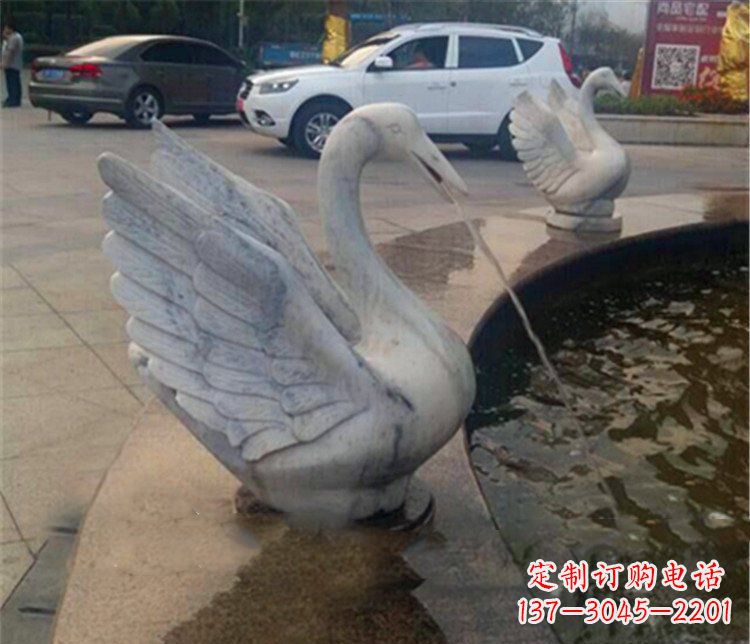 宁波大理石天鹅喷泉石雕