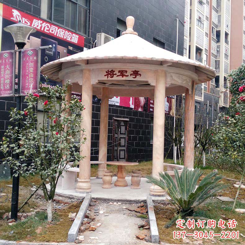 宁波精美大理石凉亭雕塑
