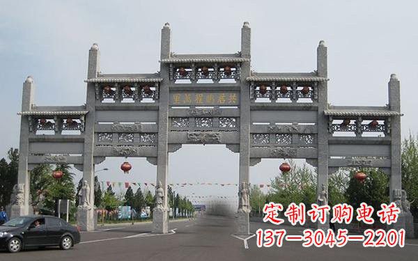宁波精美大理石牌坊雕塑