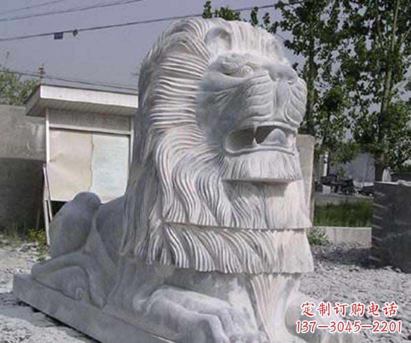 宁波大理石西洋狮子石雕塑