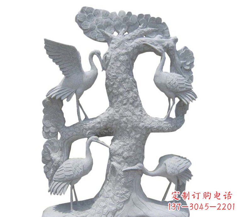 宁波精美大理石松树雕塑